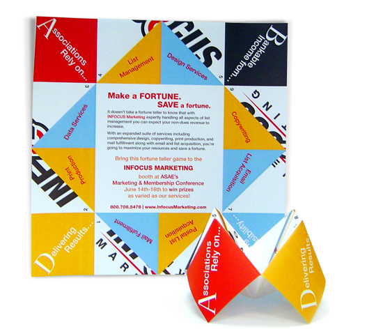 Fortune Teller designed and mailed to tradeshow attendees